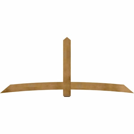 Ekena Millwork Bellingham Rough Sawn Timber Gable Bracket, Western Red Cedar, 108"W x 45"H x 4"D x 6"F, 10/12 Pitch GBW108X45X0406BEL00RWR